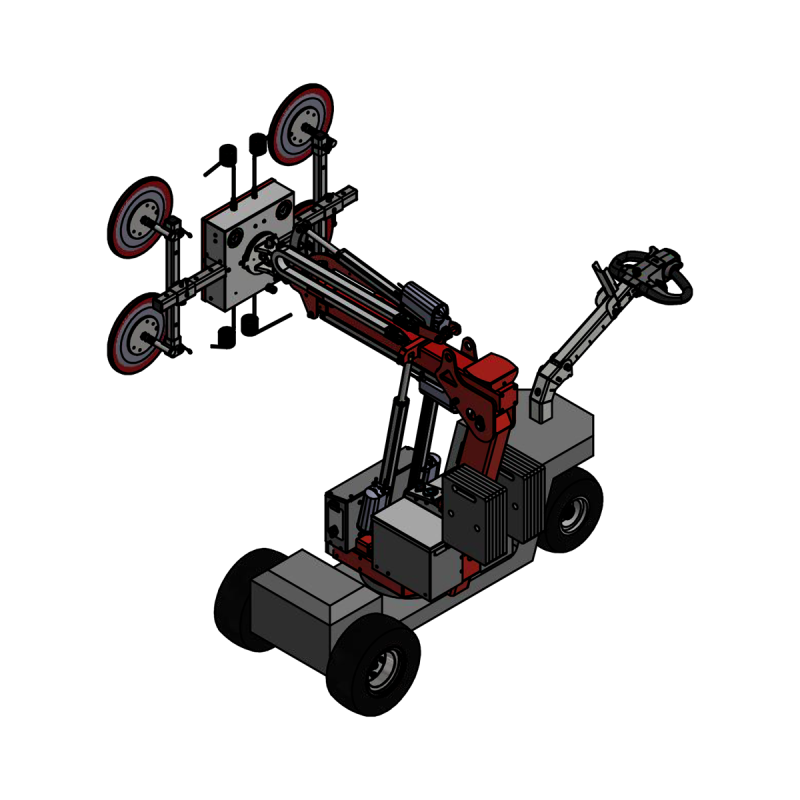Mobiler Minikran mit schwenkbarem Kranarm