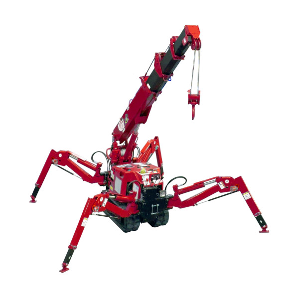 Maeda Minikran MC104 mit ausgefahrenem Kranarm