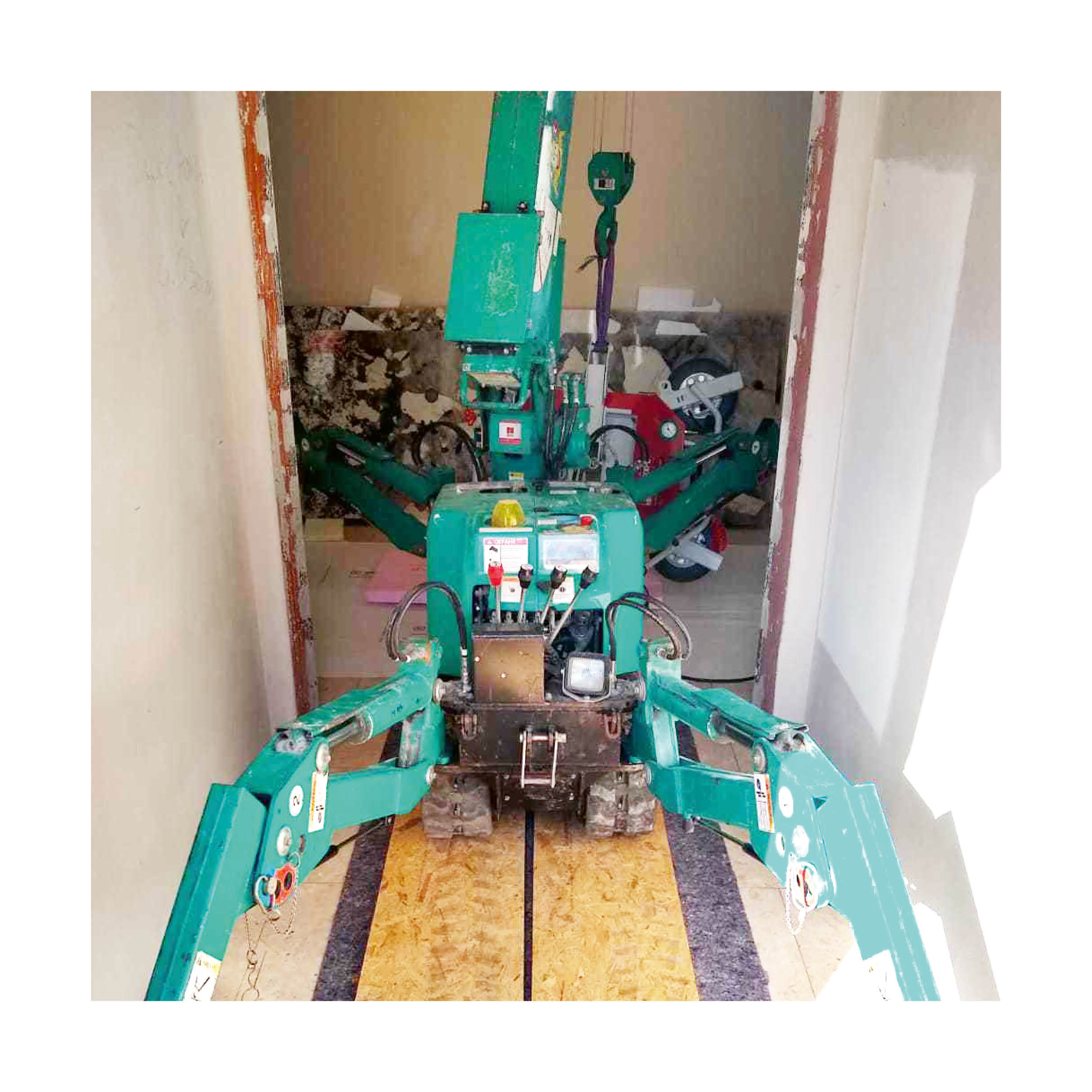 Kleinster Minikran für Baustelle 