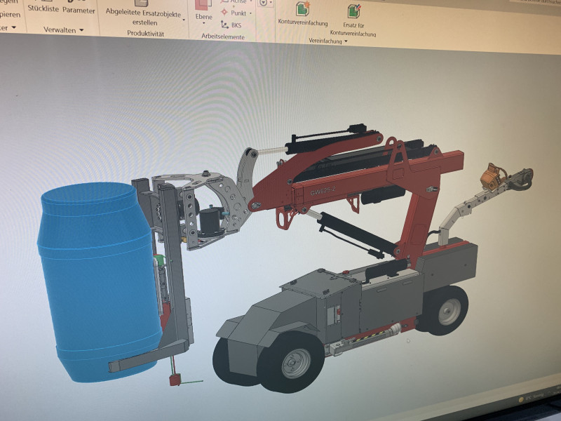 Fassmanipulator für Glasslift